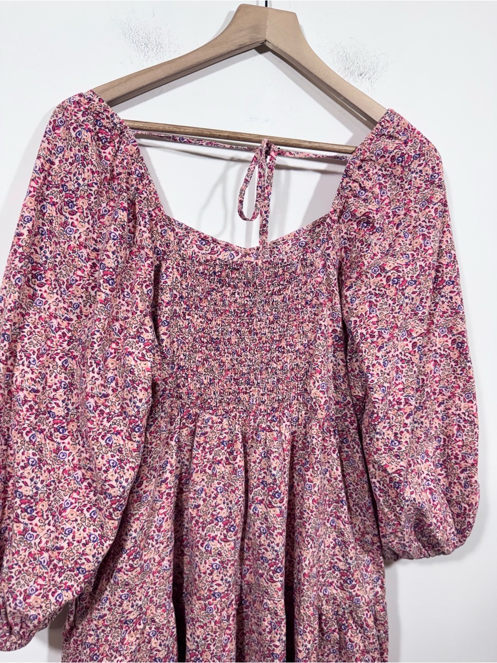 Universal Thread Women's Floral Balloon Sleeve Tiered Midi Prairie Dress Size XL - Picture 6 of 9